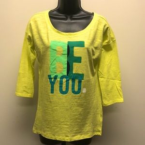 Old Navy Scoop Neck 3/4 Sleeve Be You Top
